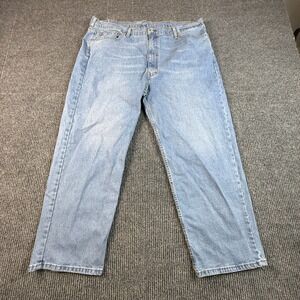 Levis 550 Mens 46x29 Relaxed Fit Tapered Leg Jeans Light Wash Blue 01550-0012